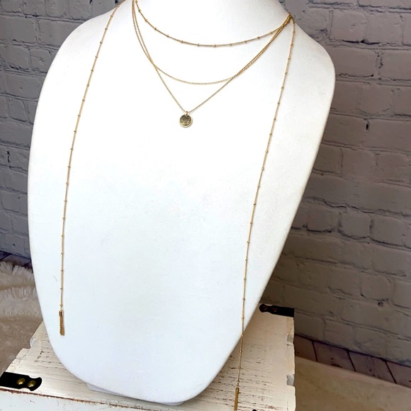 Jewelry - Gold Plated Multi Layer Chain Necklace